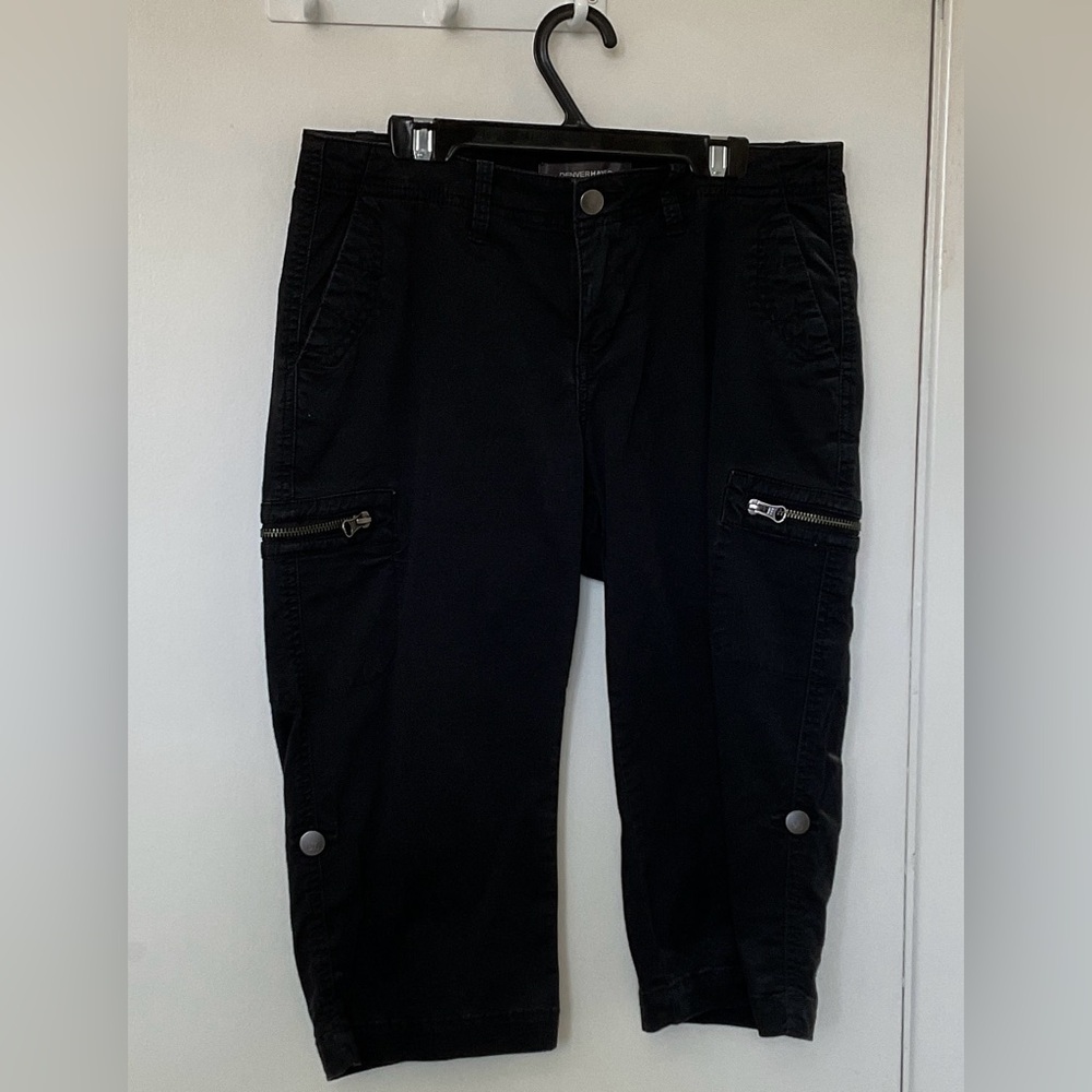 Denver Hayes (2 pairs) Black & Gray Zippered Bermuda Shorts
